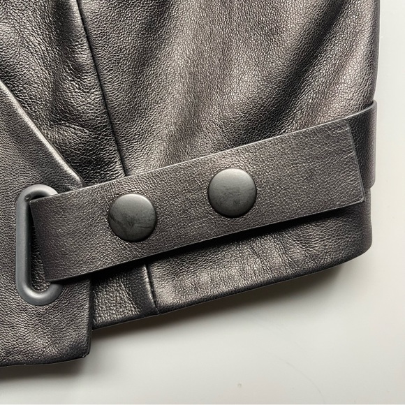 T Alexander Wang 100% lamb skin leather cropped vest (size 4) - Picture 4 of 11